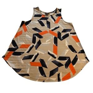 Alfani Multicolor Abstract Top